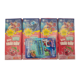 Sữa trái cây Kun vị dâu 4x180ml